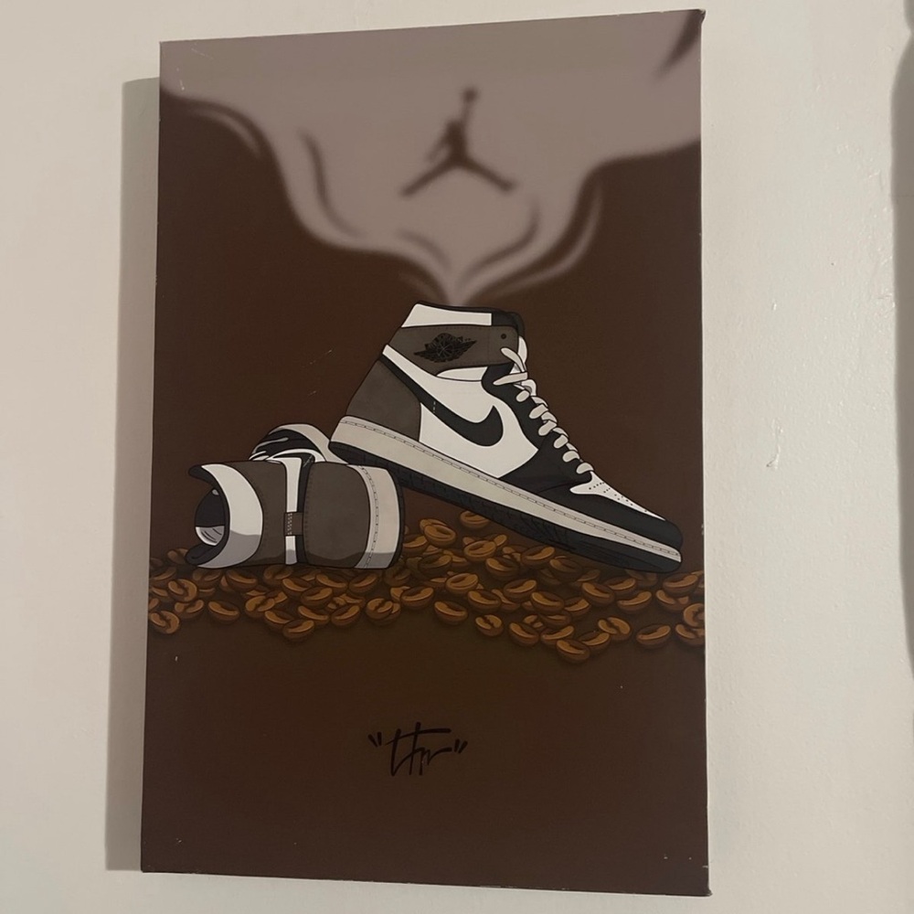 Brown nike jordan canvas